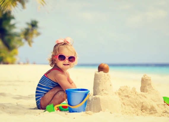 Toys on the sandy beach